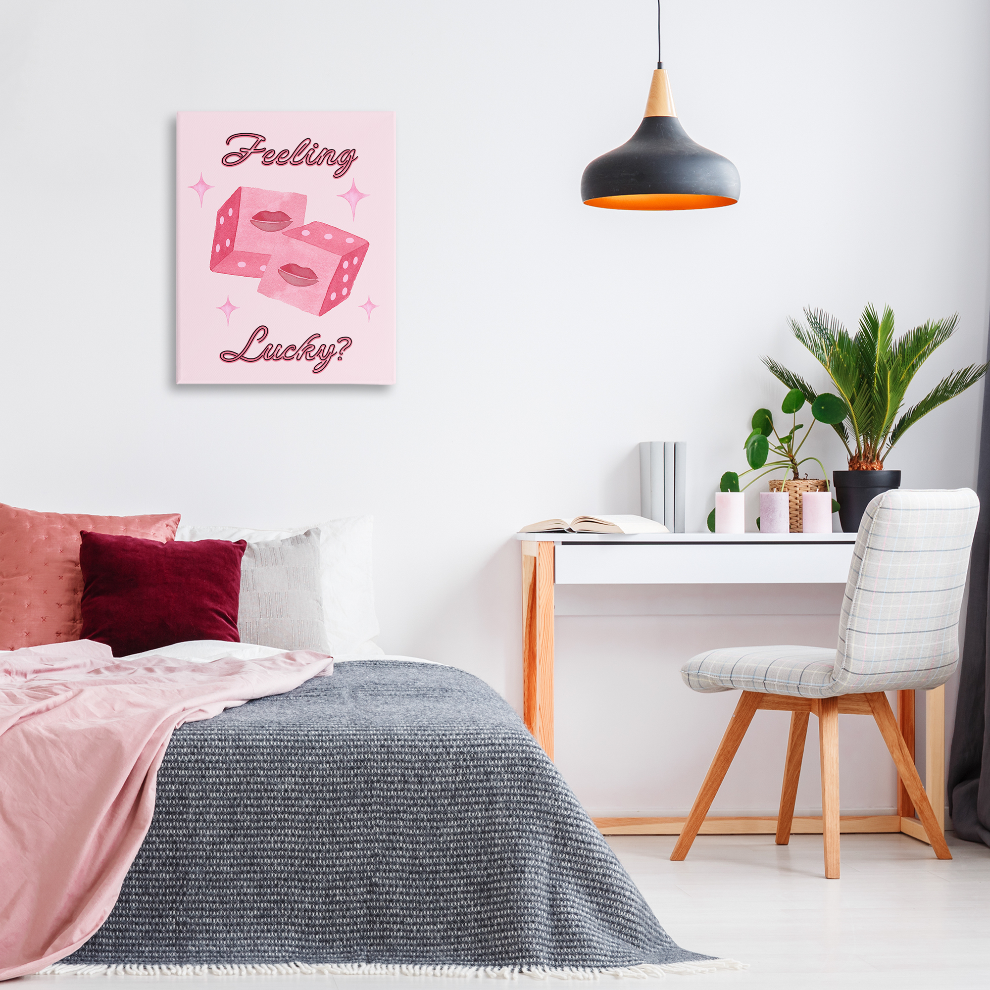 Feeling Lucky? Dice Canvas Wall Art, design by Nina Jacobs