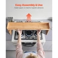 thumbnail image 4 of Over the Stove Spice Rack, Compatible with Multiple Stovetop Types, 6 Hooks, Supports 22 lbs, Varnish-Coated Surface, Space-Saving Kitchen Organizer, 4 of 12