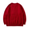 thumbnail image 2 of Gibobby Suéter de Punto navideño para Mujer Suéter de punto largo con cuello redondo para mujer, Tops navideños cómodos a de Papá Noel(Rojo,XG), 2 of 3