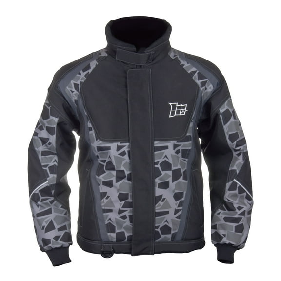 Mossi, 90-200M-2, Boys Winter Coat - Black Mosaic Design, Size 2