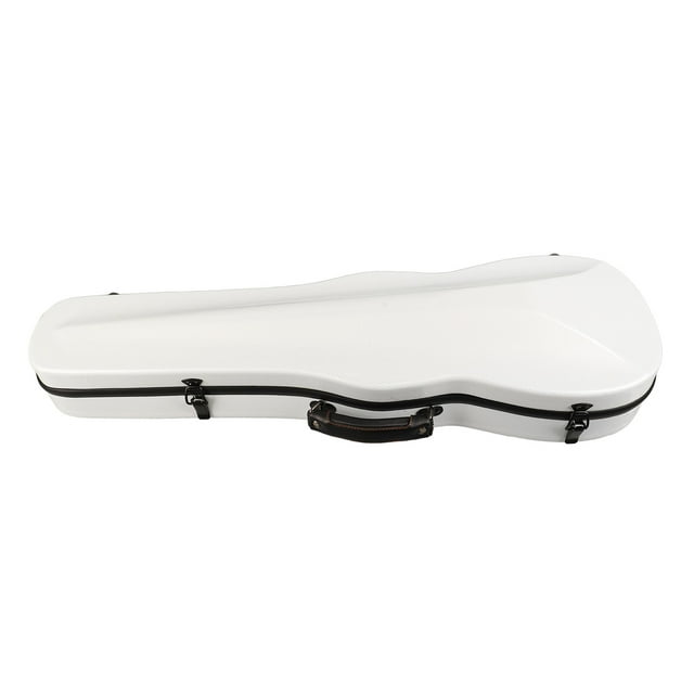 Violin Hard Case, Standard Size Fine Workmanship Strong Carbon Fiber 2 Straps Lightweight Violin Box for Replacement White