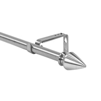 Urbanest Adjustable Lance Drapery Rod Set, 48"-84", Brushed Steel