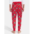thumbnail image 3 of Men's Christmas Print Fleece Jogger Sleep Pants from Holiday Time, Sizes S-2XL, 3 of 5