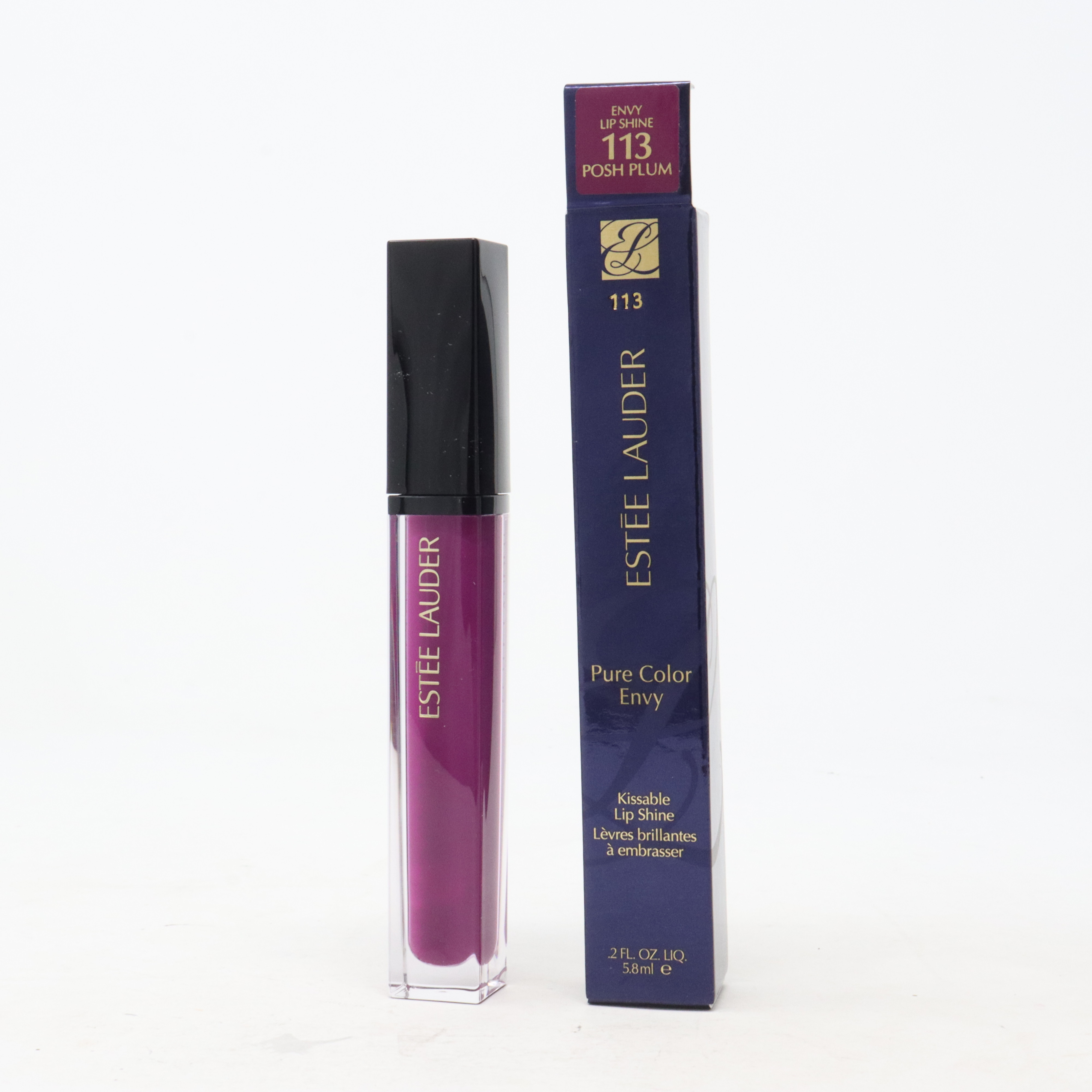 Estee Lauder Pure Color Envy Kissable Lip Shine Lip Gloss, 0.20 oz. / 5.8 ml •• (Posh Plum
