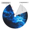 thumbnail image 2 of Rateoe Blue Fire Cool Wolf Print Christmas Tree Skirt 48" for Xmas Holiday New Year Party Circle Tree Mat Ornaments Decoration, 2 of 7