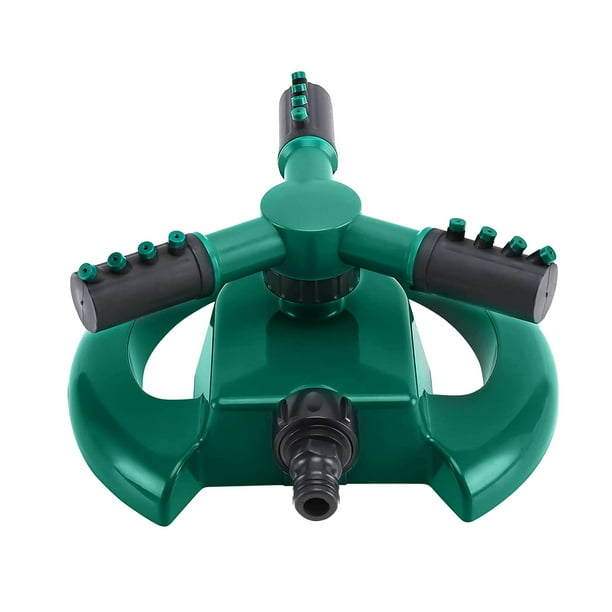 Aspersor de JardíN, Aspersor de CéSped Giratorio Ajustable Aspersor Giratorio de 3 Brazos de 360 Grados, Aspersor de Agua AutomáTico