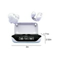 thumbnail image 3 of Wireless Earbuds, Hwkond Bluetooth Headphones Touches LED Digital Display Screen 5.3 Bluetooth Chip Type-c Fast Charging Intelligent Noise Reduction Low Latency, White, Up to 60% Off, 3 of 7