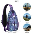 thumbnail image 4 of Rustic Floral Sling Backpack – Chic Boho Crossbody Daypack, Lightweight Anti-Theft Travel Bag with Adjustable Strap & Multiple Compartments, 4 of 6