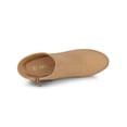 thumbnail image 4 of BLISSFUL STEP Women's Side Zipper Round Toe Block Heel Ankle Boots Camel 7, 4 of 7