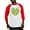Red/White, variant on CafePress - Ginkgo Leaf Heart Baseball Jersey - Cotton Baseball Jersey, 3/4 Raglan Sleeve Shirt