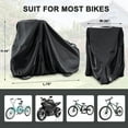 thumbnail image 2 of Lilypelle Adult Tricycle Trike Cover with Lock Hole & Storage Bag, 3 Wheeled Bike Cover, Bicycle/Motorcycle Storage Cover, 75"Lx30"Wx44"H，Black, 2 of 10