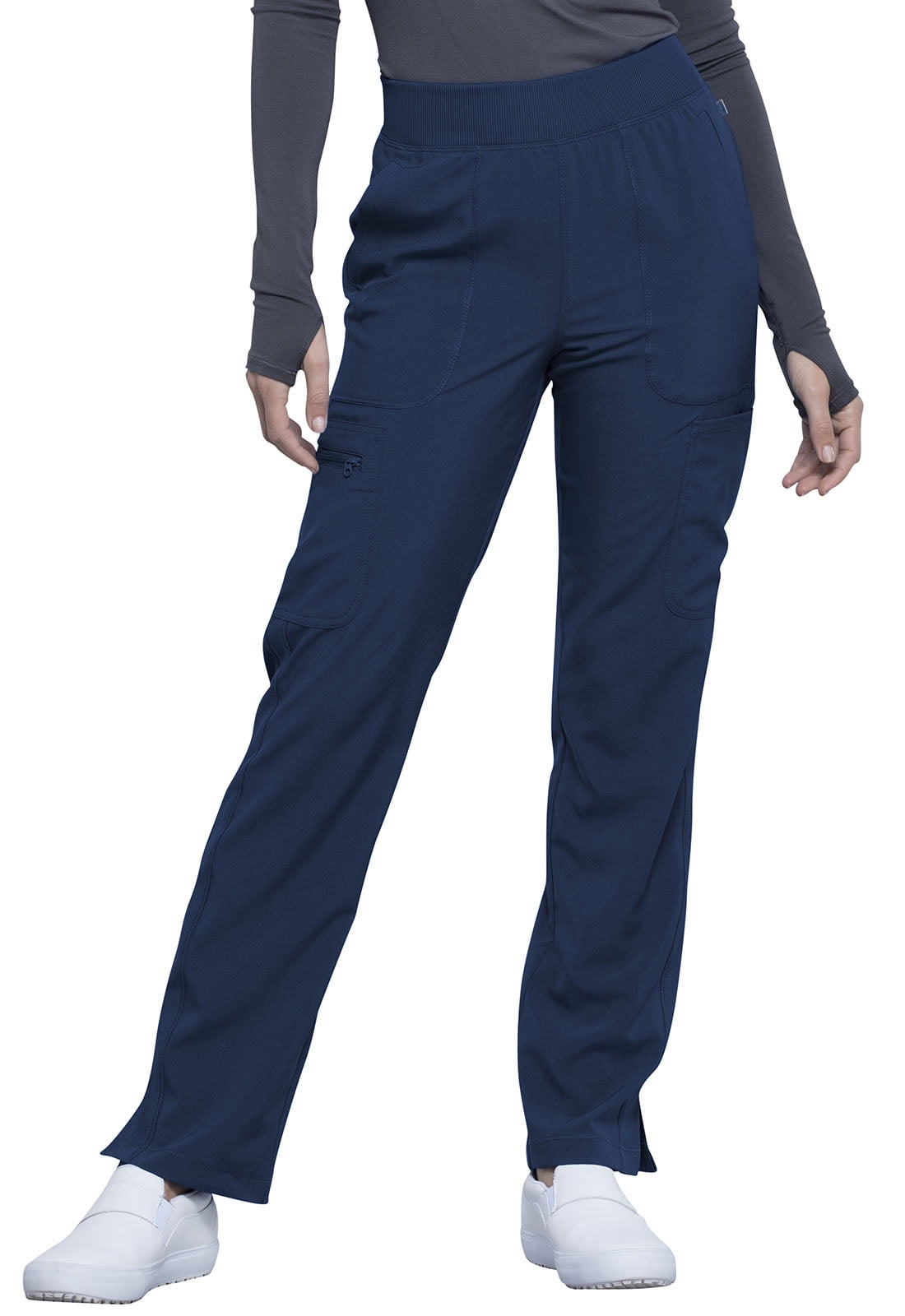 womens navy tapered trousers