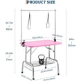 thumbnail image 3 of QinaQin Table de Toilettage pour Animaux Pliable et Ajustable - Station de Toilettage pour Animaux avec Rampes, Laisse et Tablette de Rangement, Cadre en Acier Inoxydable Robuste, 3 of 7