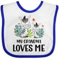 thumbnail image 3 of Inktastic Zebra My Grandma Loves Me Boys or Girls Baby Bib, 3 of 4