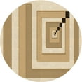 thumbnail image 1 of Ahgly Company Indoor Round Patterned Cinnamon Brown Area Rugs, 6' Round, 1 of 6