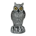 thumbnail image 3 of Large Fake Owl Decoy to Scare Birds Away - Garden Scarecrow Provides Natural Pest Control - 9.6" Tall - Great Horned Owl C, 3 of 8