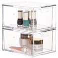 thumbnail image 1 of Storage Drawers Cq, acrílico, apilables, juego de 2 unidades, de plástico transparente, 1 of 9