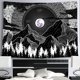 thumbnail image 4 of Tapiz blanco y negro para colgar en la pared, decoración del dormitorio del dormitorio, Trippy Night Sky Aesthetic Cool Small Tapiz, Cloud Sky Forest Nature Mountain Tapices de pared Namotu ZJWJ509, 4 of 4