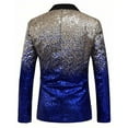 thumbnail image 3 of ZUKMRJPC Mens Stylish Sequin Suit Jacket Two Color Conversion One Button Slim Fit Dress Suit Jacket Fashion Wedding Party Prom Festival Sport Coat, 3 of 5