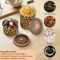 thumbnail image 6 of Furry Cheetah Leopard Print Airtight Coffee Bean Canister 17oz Food Storage Containers with Lids For Gournd, Tea, Sugar, Flour, Rice, Cereal, Candy Cookie Jar, 6 of 8