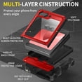 thumbnail image 3 of TONGATE for Z Flip 6 Case with Kickstand & Belt-Clip, [Hinge Protection Cover][Bulit-in Screen Protector] Military Grade Shockproof Phone Case for Samsung Galaxy Z Flip 6 5g 2024,Red, 3 of 8