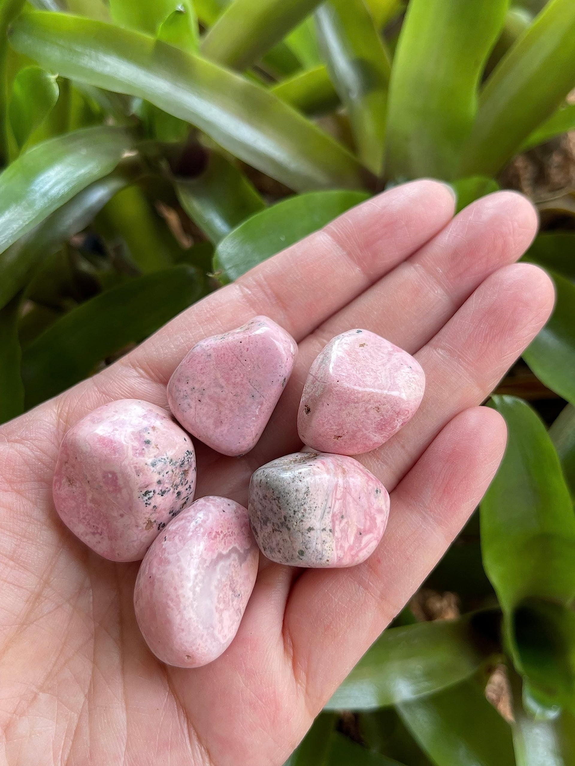 Rhodonite Tumbled Stones, Polished Rhodonite Gemstone, Rhodonite Healing Crystals (Rhodonite, 3 Pound)