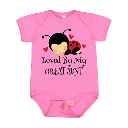 

Inktastic Loved by My Great Aunt Gift Baby Boy or Baby Girl Bodysuit