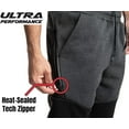 thumbnail image 4 of Ultra Performance Pack of 3 Fleece Active Tech Joggers for Men, Mens Sweatpants with Zipper Pockets, 4 of 7