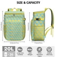 thumbnail image 3 of Modern Lemon Print Cooler Backpack, Leakproof Insulated Lunch Bag for Summer Adventures and Hiking, 3 of 6
