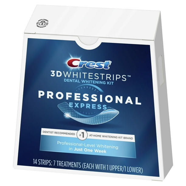 Crest 3D Whitestrips Professional Express Teeth Whitening Strips, 7 ...