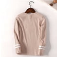 thumbnail image 4 of Girls Shirts Spring And Fall New Long Sleeved Embroidered Heart Shaped Stretch Thread T Shirt Fashion Top Khaki, 6-7 Years, 4 of 4