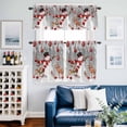 thumbnail image 2 of Grey Christmas Kitchen Curtains Sets for Windows 24 Inch Length, Snowman Elk Balls Snowflake Xmas Rod Pocket Window Treatments Tier Curtains and Valances Set for Bedroom/Bathroom, 2 of 8