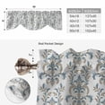 thumbnail image 6 of Blue Tan Flower Tie Up Valance Curtains for Windows, Kitchen Curtains Window Treatments, Abstract Vintage Ethnic Tribal Boho Short Window Shades Valances for Bedroom Bathroom Cafe 54"x18", 6 of 8