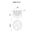 thumbnail image 3 of 6 Abat-Jour Tambour Lumineux avec Finition Chromée, 3 of 3