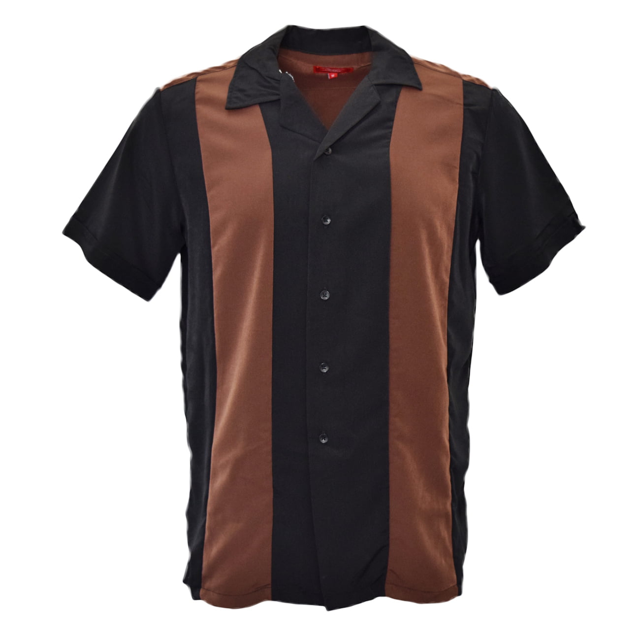 Men's Shirt Two Tone Short Sleeve Button Down Casual Retro Bowling ...