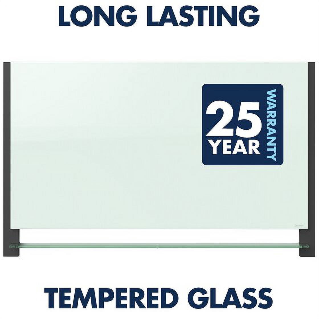 Quartet Glass Whiteboard, Magnetic Dry Erase White Board, 39" x 22", Wide Format
