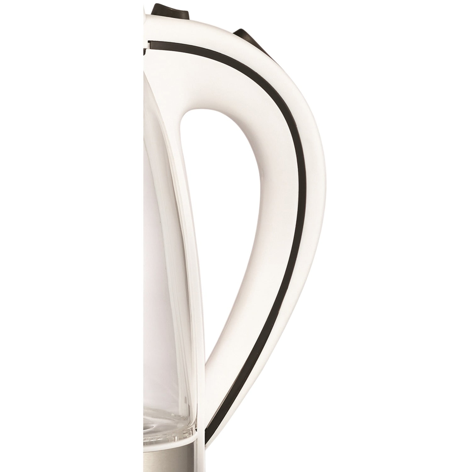 Brentwood 1,100-Watt 1.8-Qt. 7-Cup Cordless Tempered-Glass Electric Kettle with Auto Shut-off, White