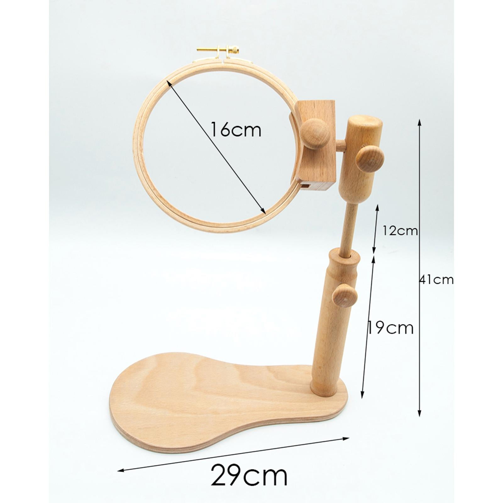 Protable Max 28m Wooden Embroidery Lap Stand Hoop Adjustable Desktop Stand Stitch Rack Frames Adjustable Sewing Needlework Tool