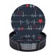 thumbnail image 1 of Posavasos de cuero de 6 piezas, posavasos con latidos del corazón para llamar a todas las enfermeras, posavasos para bebidas, posavasos para tazas, regalo de inauguración de la casa, ideal para la, 1 of 1