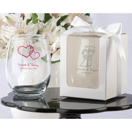 Kate Aspen Gift Boxes for Stemless Wine Glass, 9-Ounce, White, Set of (Best White Wine Glasses)