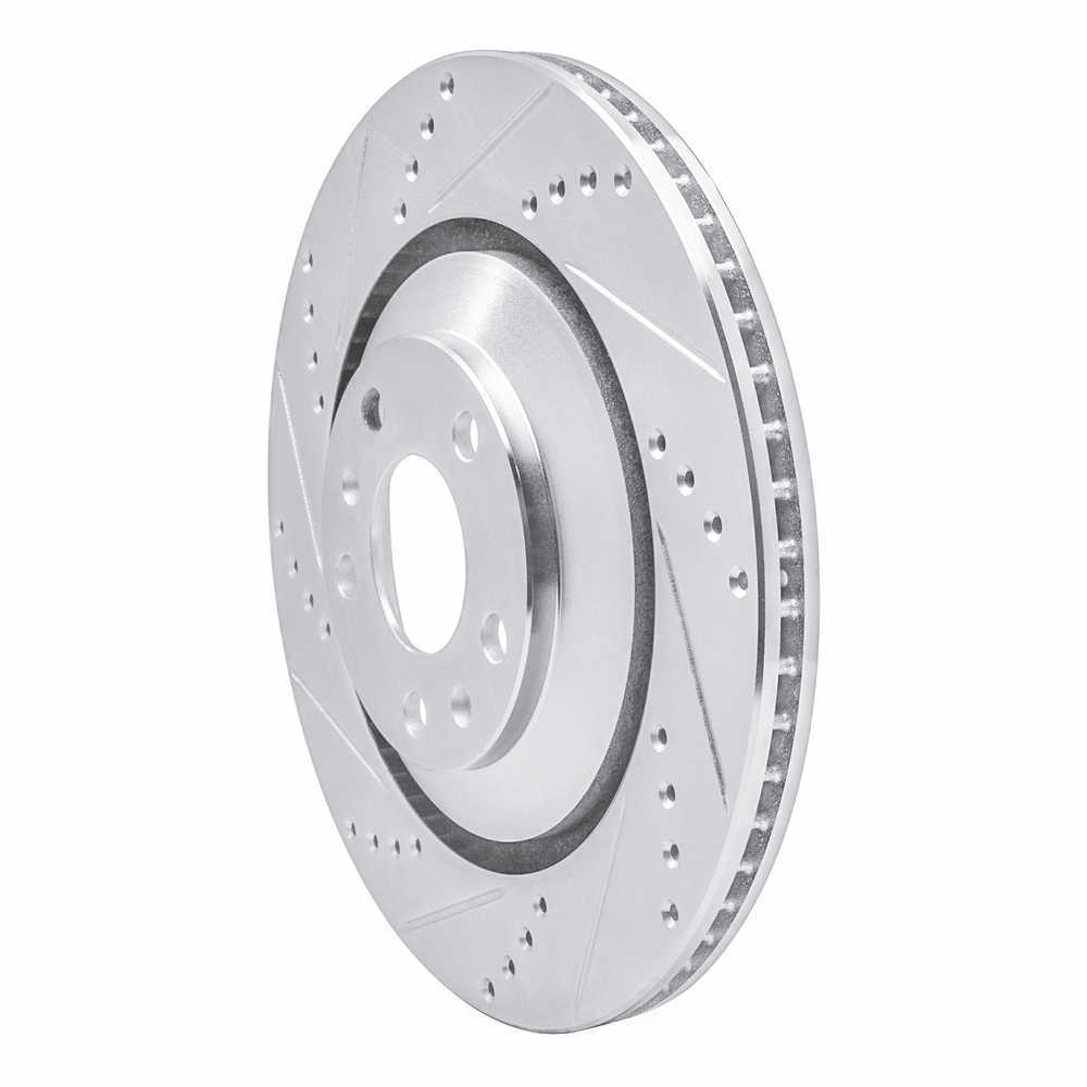 Dynamic Friction Company 631-73046L DFC Brake Rotor - Drilled And Slotted - Silver