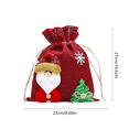 thumbnail image 3 of Suministros de Decoración Navideña Bolsas de Lino con Forma de Manzana Bolsas de Dulces Bolsas de Regalo con Estampado de Dibujos Animados Bolsas Navideñas Bolsas de Almacenamiento Pequeñas, 3 of 6