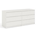 thumbnail image 5 of Makeup Vanities Desk With 6 Wide Drawers Modern 6-Drawer Double Dresser For Women Girl Bedroom Living Room Hallway, 5 of 9