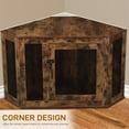 thumbnail image 4 of Pefilos 44" Furniture Corner Dog Crate, Dog Kennel with Wood and Mesh, Dog House, Pet Crate Indoor Use, Brown, 4 of 7