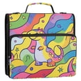 thumbnail image 5 of FORMRS Zipper Binder with Shoulder Strap 2-inch Ring 500 Sheet Capacity File Bag, Vibrant Dinosaur, 5 of 5