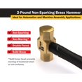 thumbnail image 4 of Shop Iron 63216 2 lbs. Brass Non-Sparking Hammer, 4 of 4