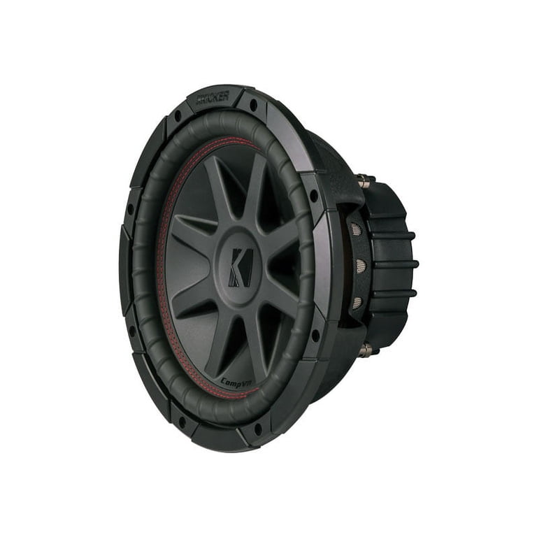 Kicker CVR10 CompVR 10-Inch (250mm) Subwoofer, 4-Ohm DVC Bundle
