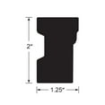 thumbnail image 5 of Sixth Avenue Building Products 1-1/4" x 2" x 80" Mitered White PVC Brickmould Outdoor Door Trim Kit, 5 of 6