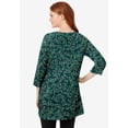 thumbnail image 2 of Woman Within Plus Size Perfect Printed Three-Quarter-Sleeve Scoopneck Tunic, 2 of 6