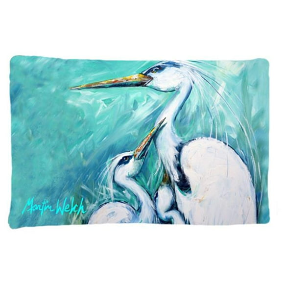 Mothers Love White Crane Moisture Wicking Fabric Standard Pillowcase